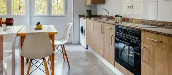 Timber laundry cabinetry